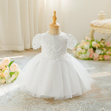 Cross-border children's birthday princess dress lace flower girl wedding dress tutu skirt little girl's first birthday wash dress spot