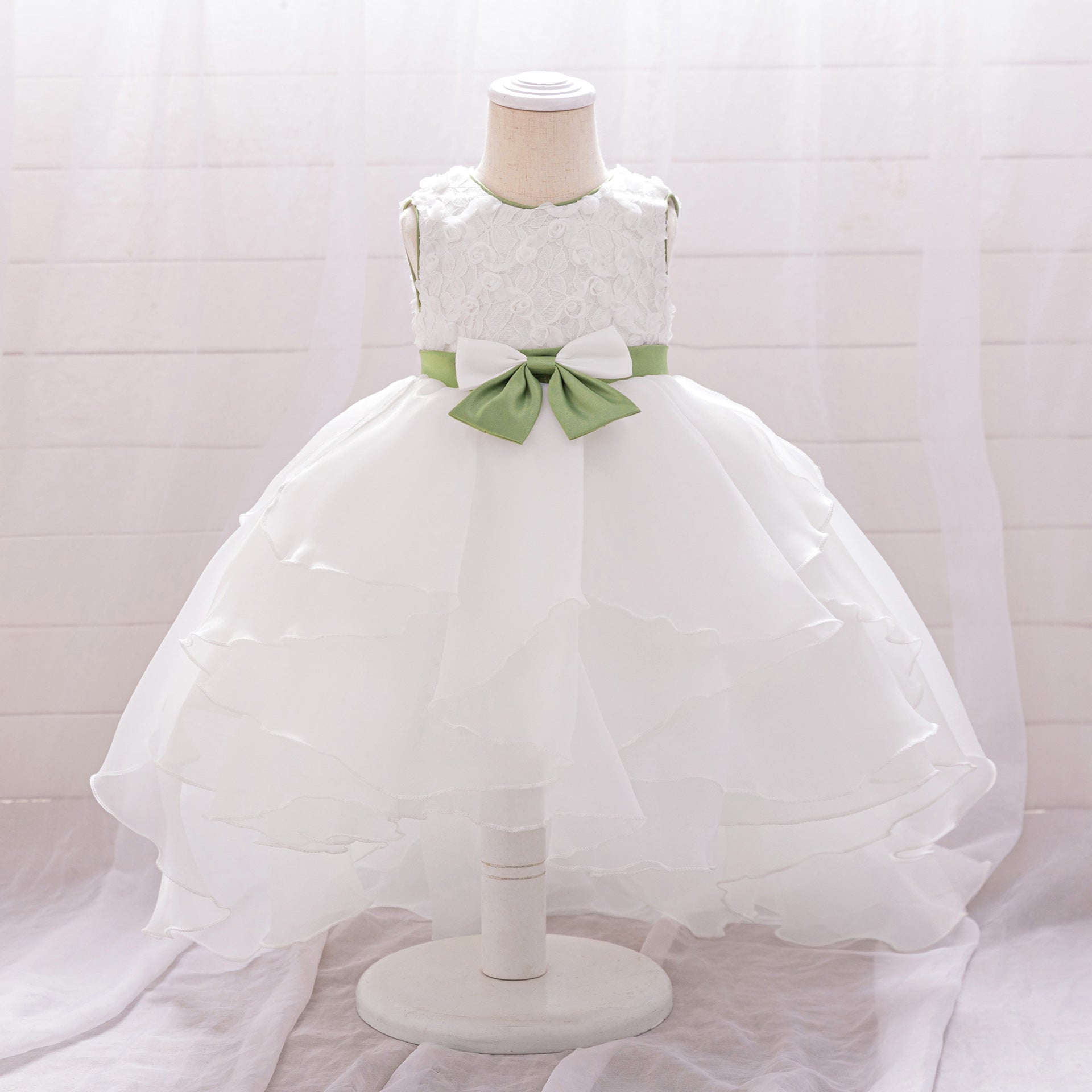 Shein cross-border baby organza princess dress baby full moon wash dress year-old fluffy wedding dress children's dress