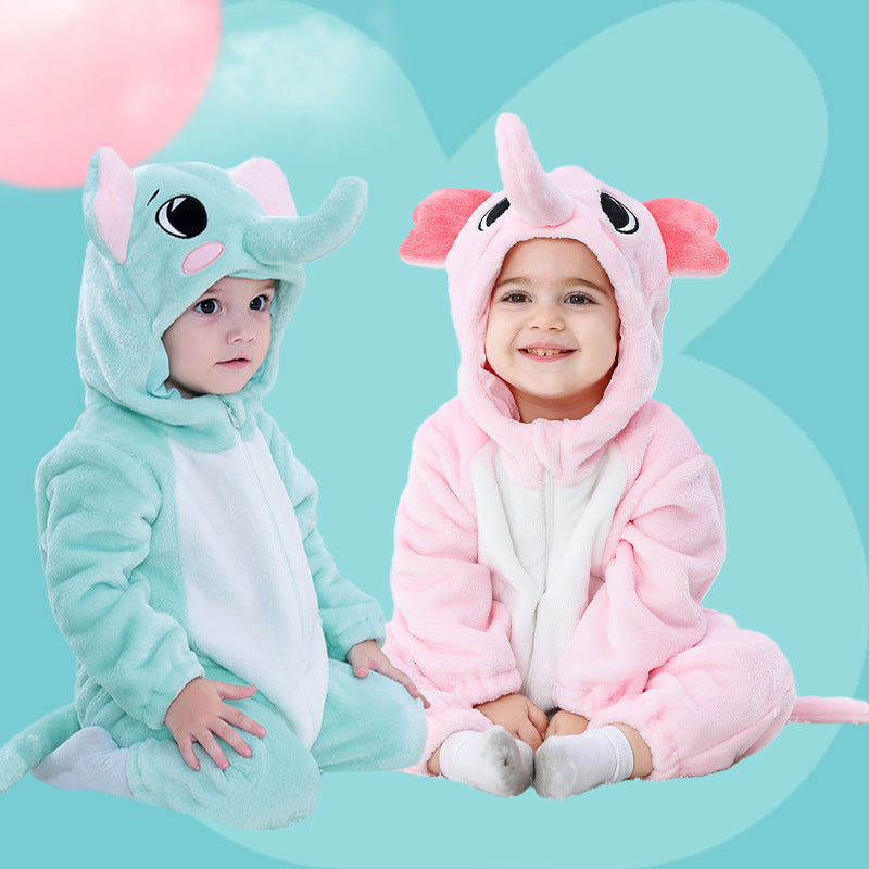 Spring New Cartoon Animal Shape onesie Climbing Clothing Romper 0-3 Year Old Children's Clothing Qile Rabbit H2461