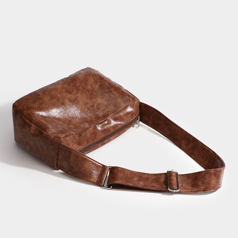 Retro Oil Wax Leather Women's Shoulder Bag