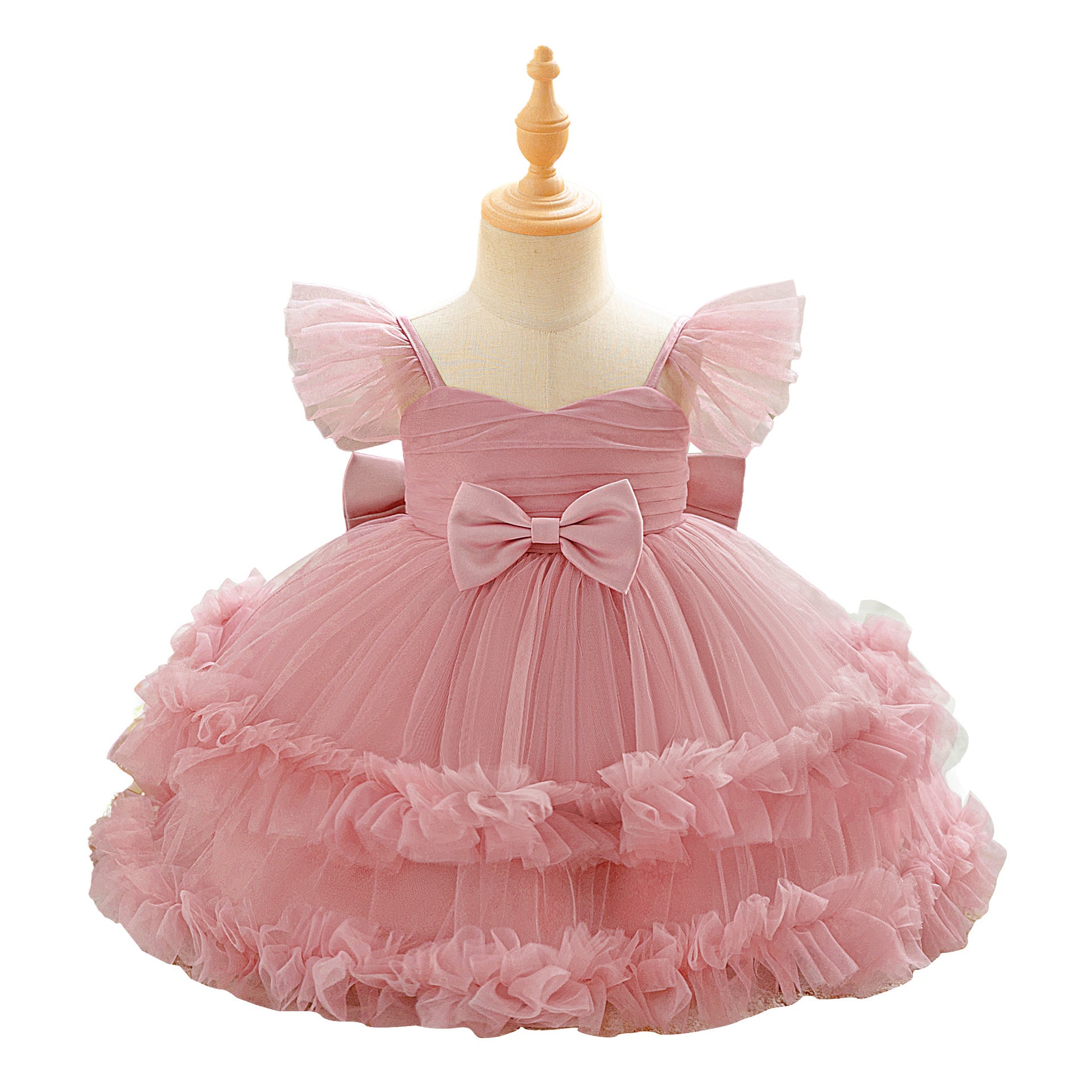 New cross-border children's performance dress, lace princess dress, festive tutu skirt, gauze skirt, one-year-old dress dress, performance dress