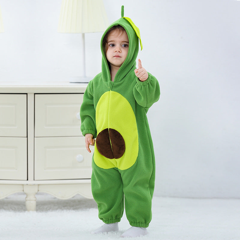 Qile Rabbit autumn new baby cute fruit-shaped Romper avocado-shaped one-piece Romper