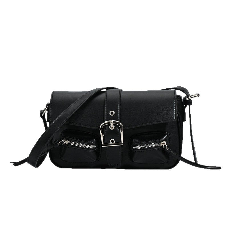 Multi-pocket textured locomotive bag 2025 new sweet cool style Spice Girl armpit bag commuter versatile shoulder messenger bag