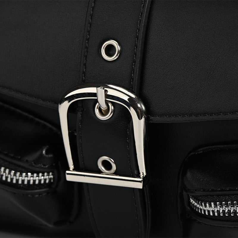 Multi-pocket textured locomotive bag 2025 new sweet cool style Spice Girl armpit bag commuter versatile shoulder messenger bag