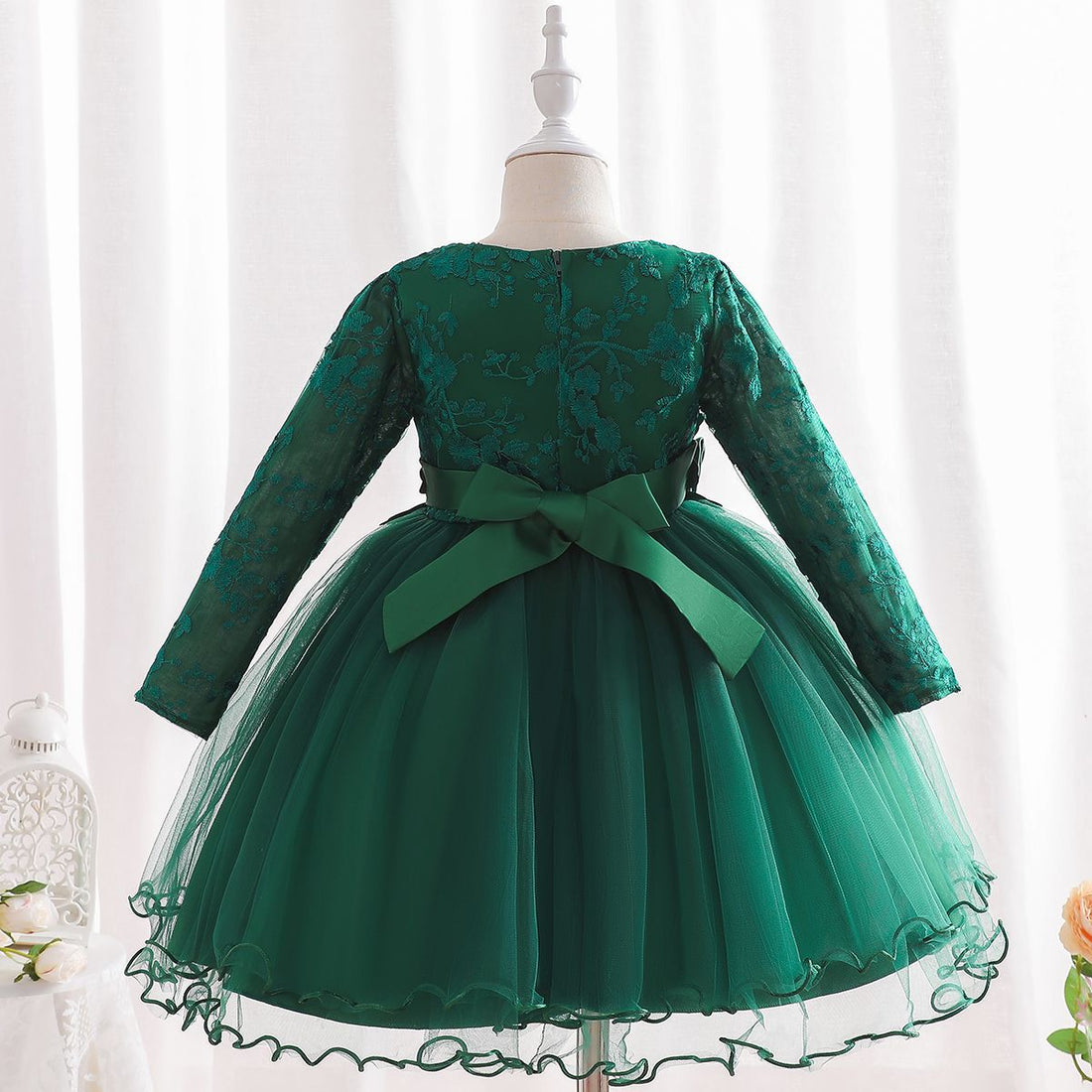 Flower princess puffed yarn dress