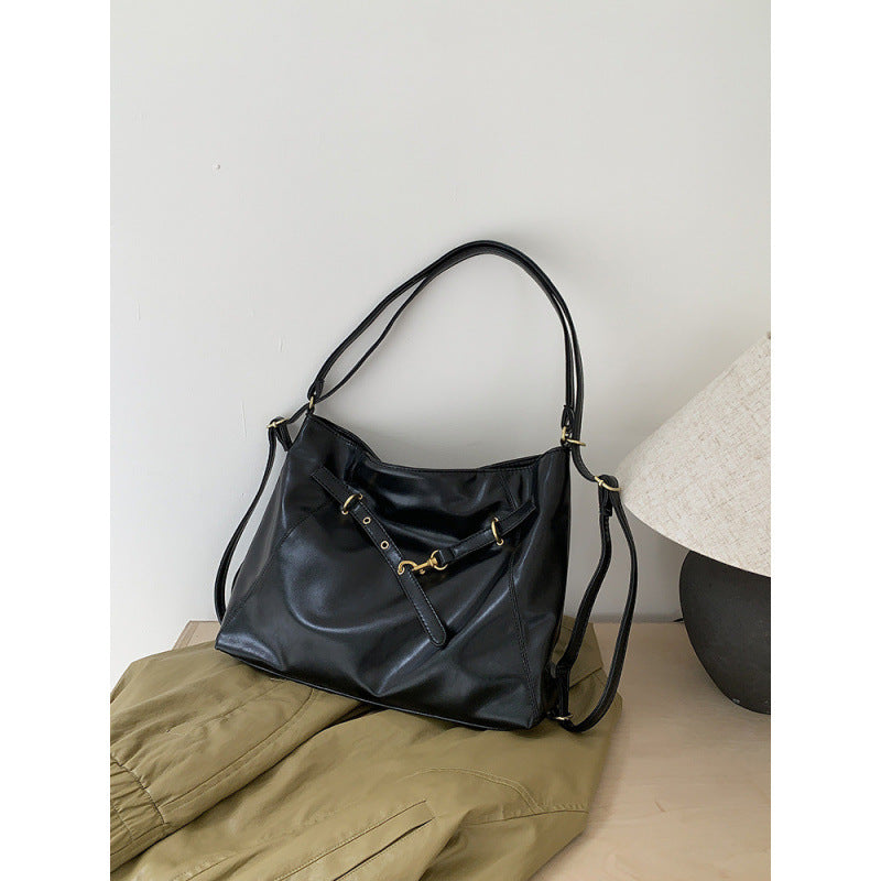 Maillard retro backpack autumn and winter 2025 new fashion simple shoulder tote bag casual large capacity backpack