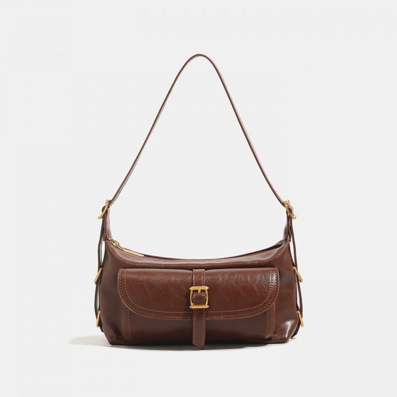 Niche handbag women's 2025 autumn and winter lock Korean version of the new simple commuter shoulder underarm messenger bag women's bag