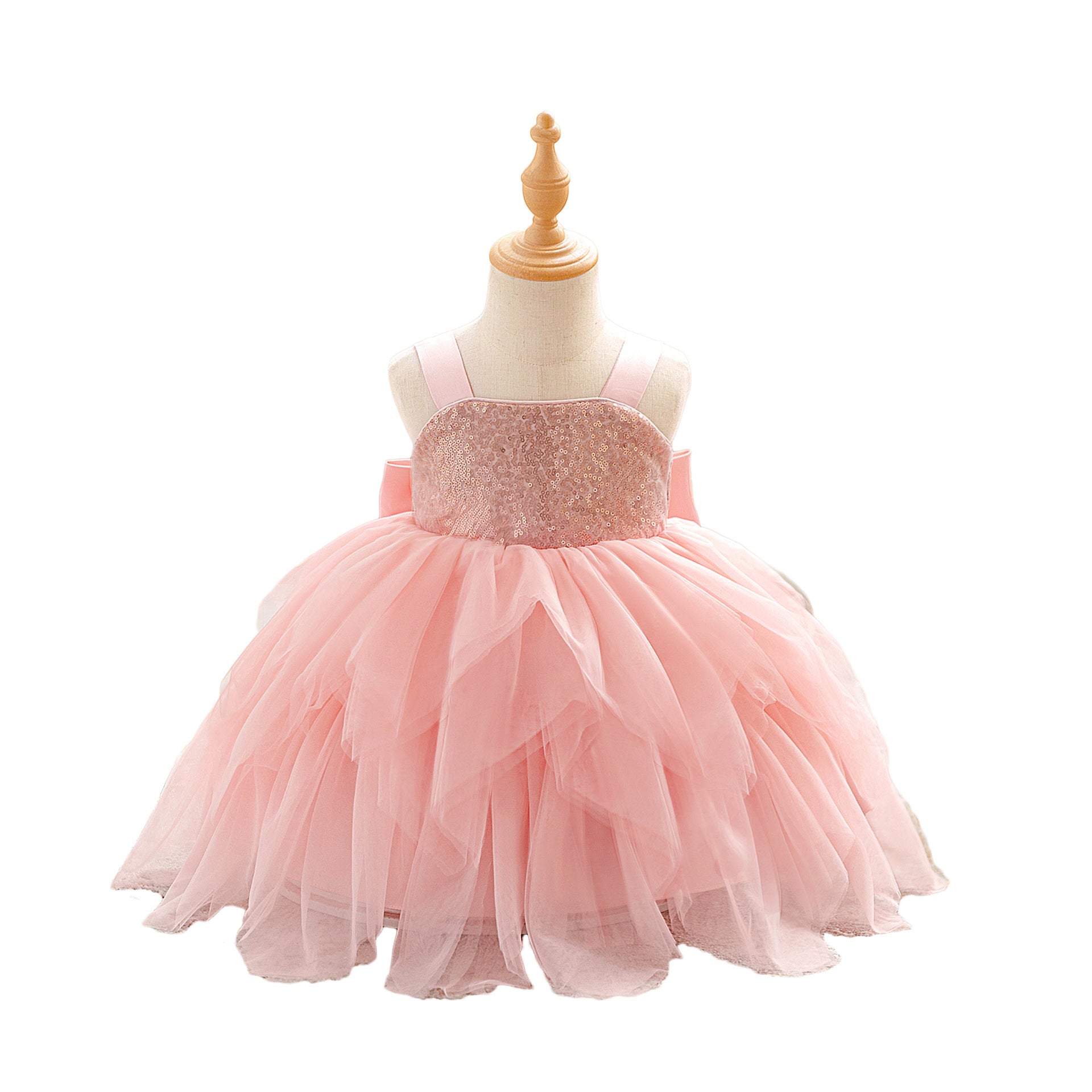 Children's Dress Girls Princess Dress Fluffy Gauze Dress Foreign Style Flower Girl Wedding Dress Host Piano Performance Dress Walking Show