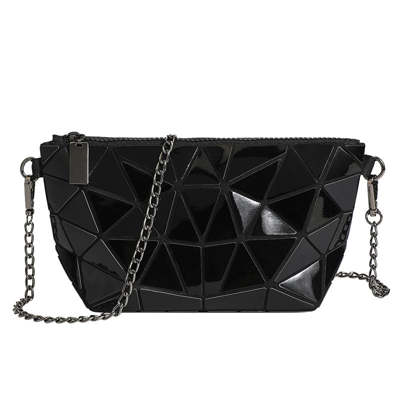 Women's Trendy Geometric Rhombus Laser Shoulder Bag