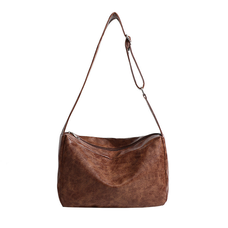 Retro Oil Wax Leather Women's Shoulder Bag