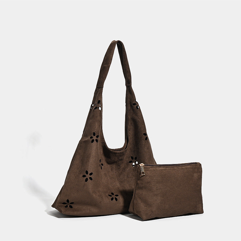 2025 autumn and winter new bag women's casual printed shoulder bag women's commuting underarm bag tote bag