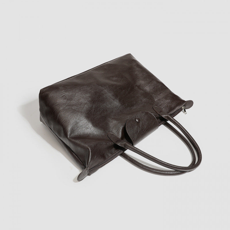 Cross-border large-capacity bag 2025 new women's bag casual versatile messenger bag premium sense portable shoulder tote bag