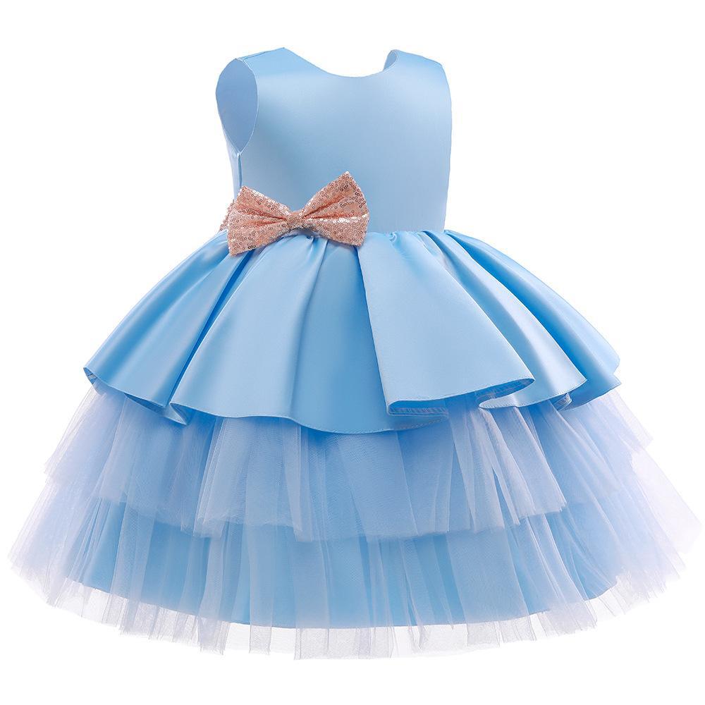 2023 Amazon Sources Children's Dress Princess Dress Girls Baby Fluffy Cake Dress Big Children's Birthday Dress