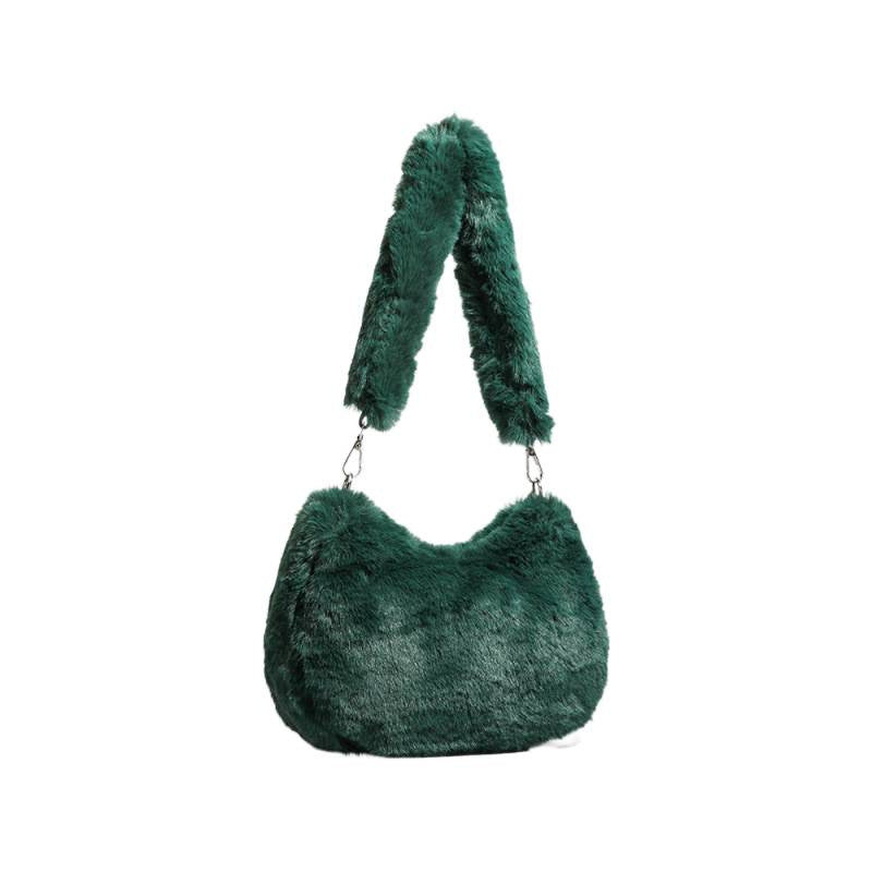 Autumn and winter with Mao Mao bag women's 2025 new ins niche explosive bag fashionable versatile plush shoulder armpit bag