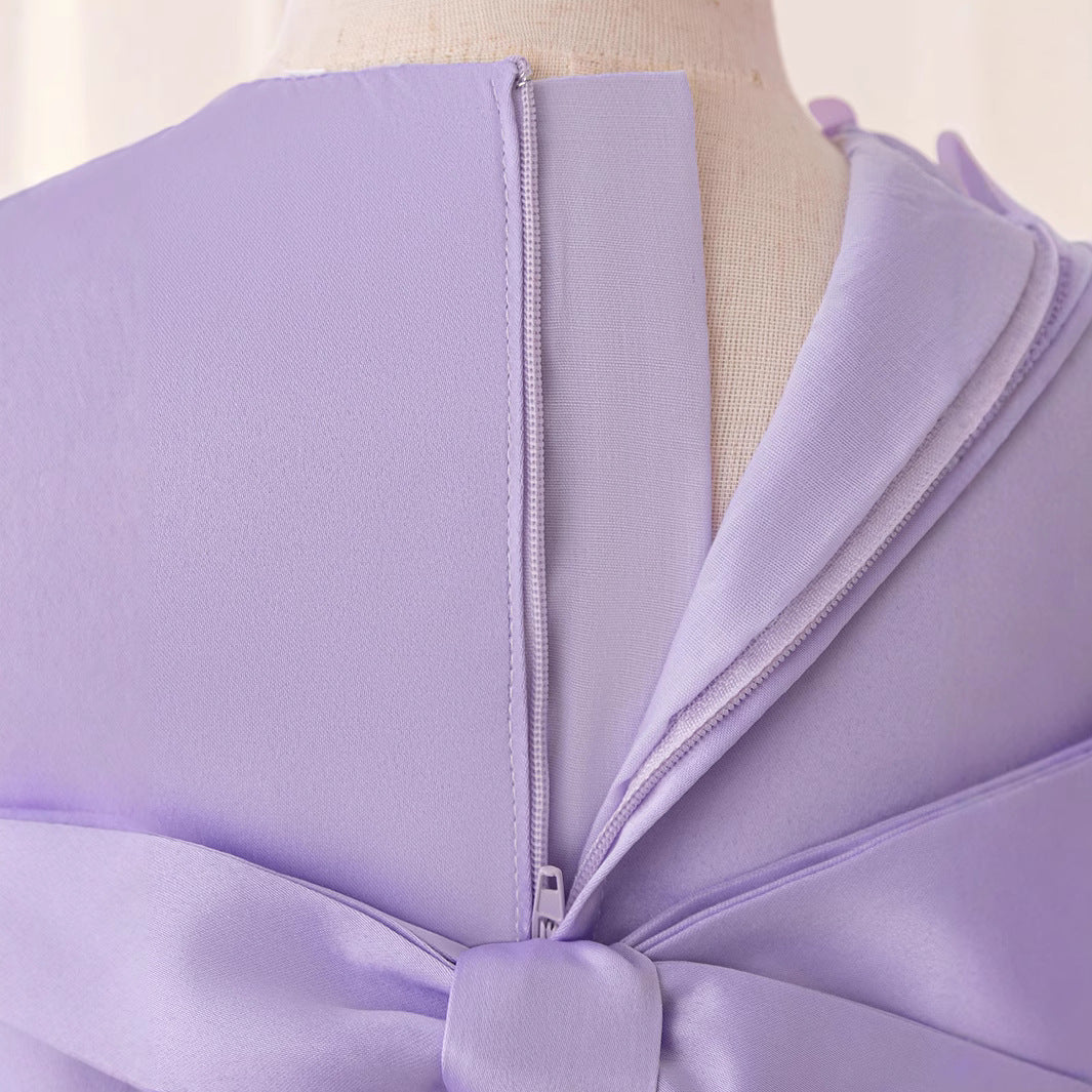 Amazon girls dress catwalk show evening girls dress three-dimensional small butterfly applique children's dress dress dress