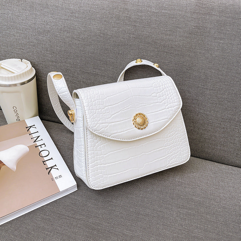 Retro Stone Pattern Small Shoulder Bag – Chic & Portable