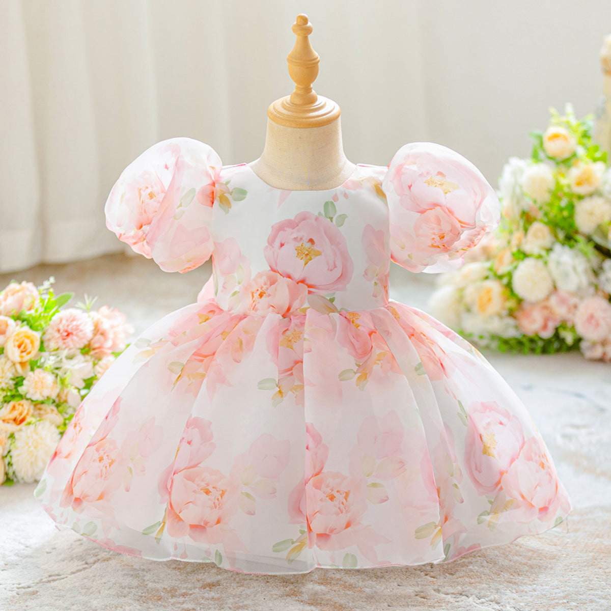 Girls dress piano playing flower girl wedding little girl princess dress children host first birthday performance clothes