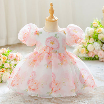 Girls dress piano playing flower girl wedding little girl princess dress children host first birthday performance clothes