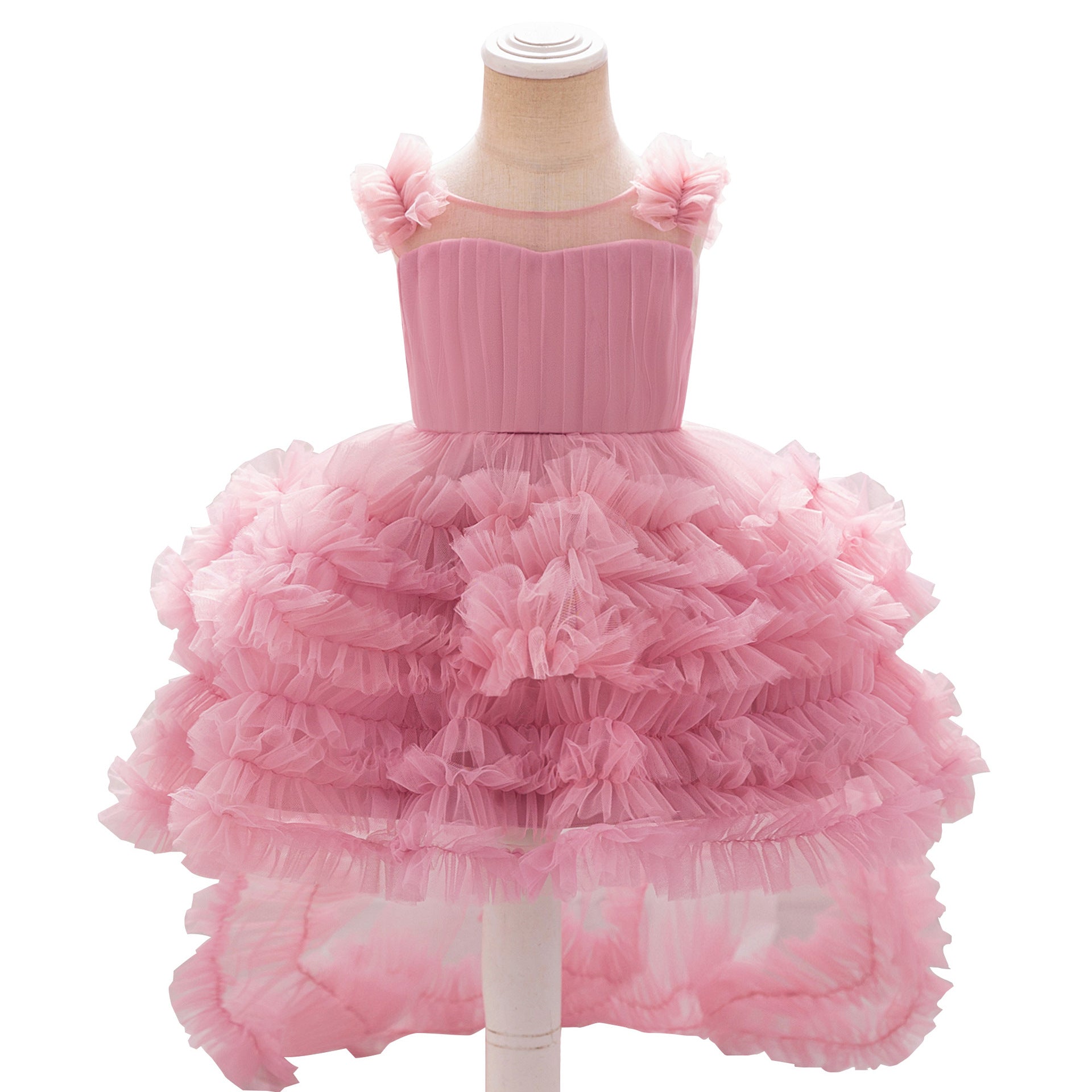 Girls dress fluffy trailing cake dress flower girl wedding little girl birthday dress dress children princess dress