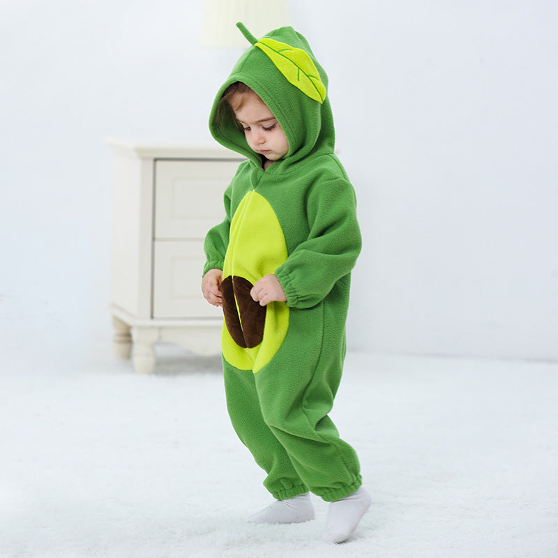Qile Rabbit autumn new baby cute fruit-shaped Romper avocado-shaped one-piece Romper