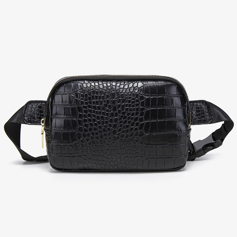 One piece wholesale women's autumn new shoulder bag fanny bag women's satchel fashion crocodile pattern commuter lightweight breast bag