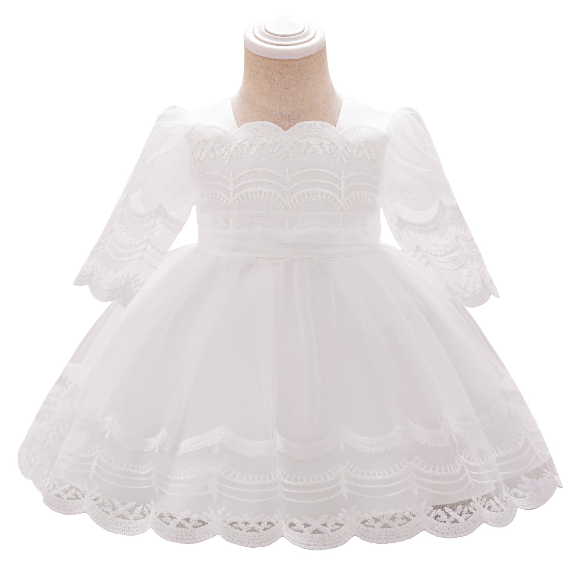 2024 new girls dress girls lace princess dress half sleeve dress dress children dresses