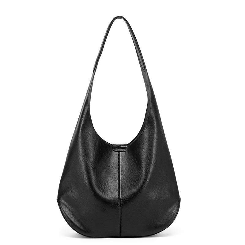 Tote bag, simple retro commuter bag, large-capacity bag, women's 2025 autumn new popular slack shoulder bag