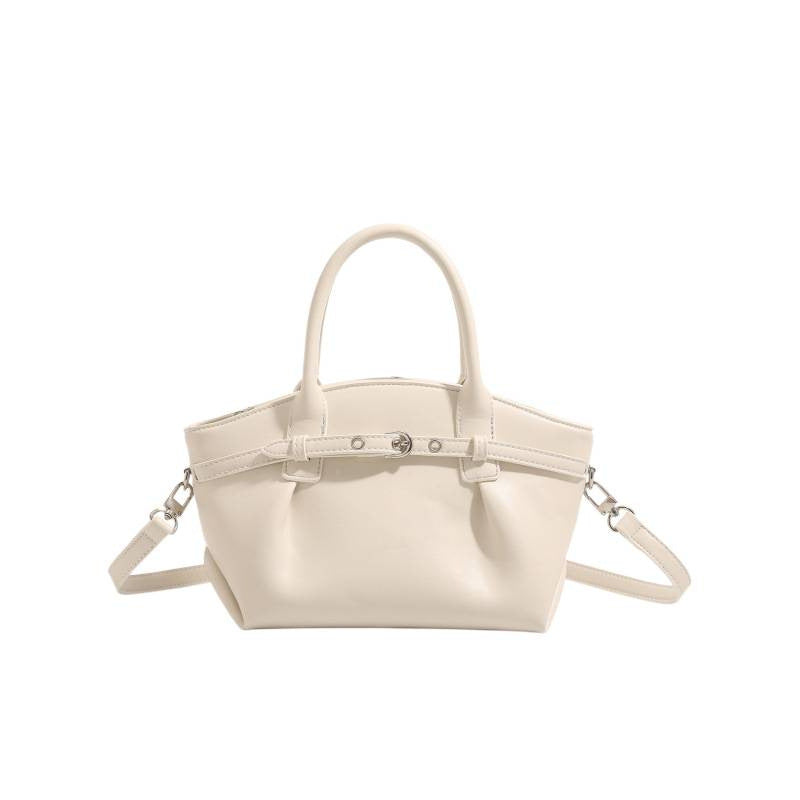 2025 autumn new niche design dumpling bag fashion casual handbag white commuter versatile messenger bag women