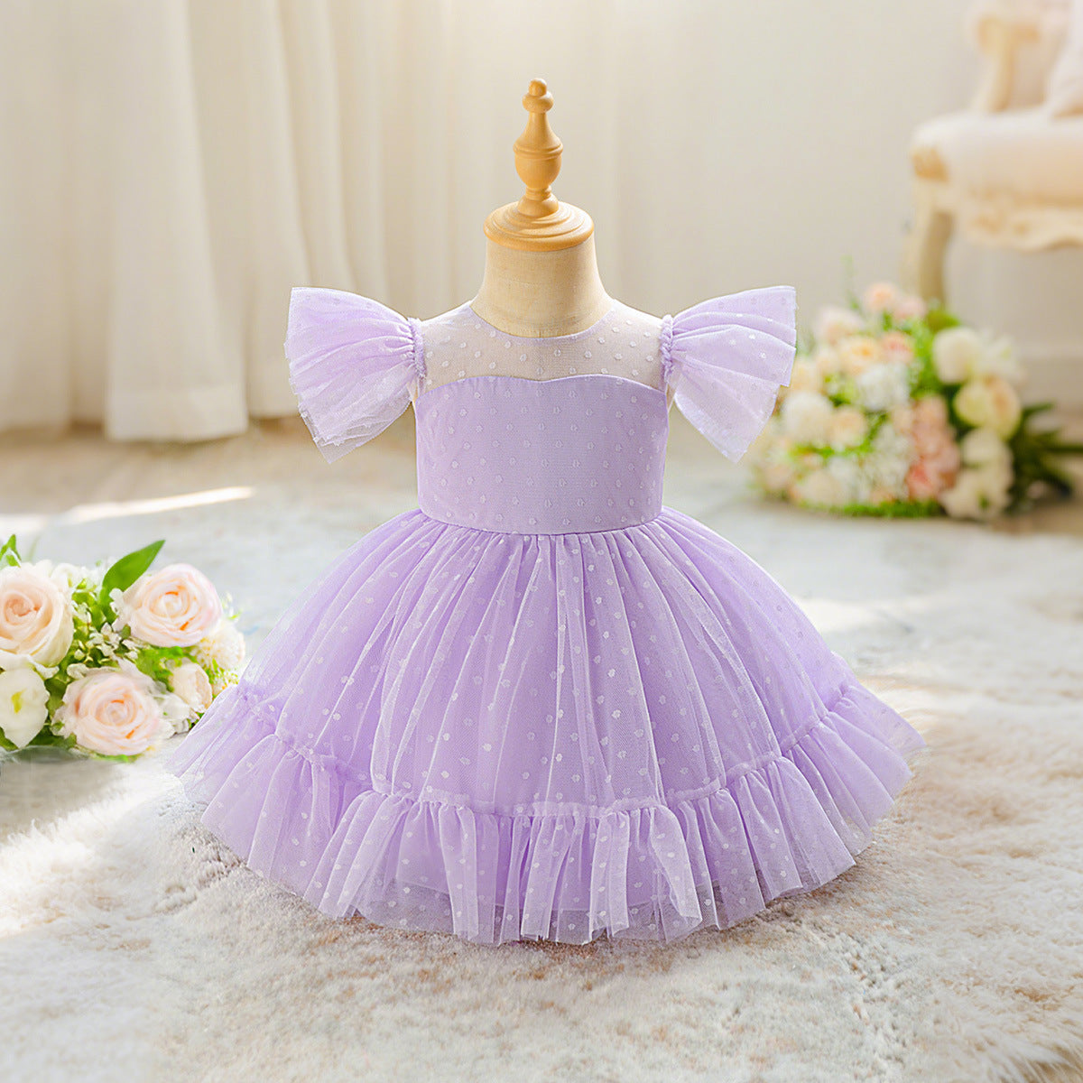 Foreign Trade Children's Dress AliExpress Ball Children's Dress Princess Dress Foreign Style Piano Performance Dress Girls' Birthday Dress