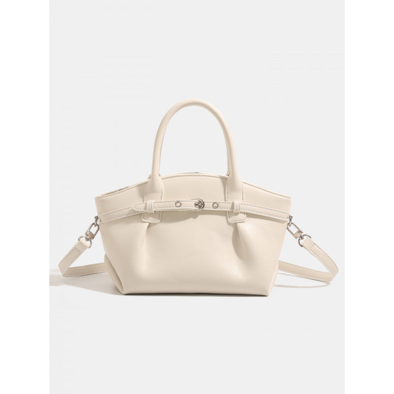 2025 autumn new niche design dumpling bag fashion casual handbag white commuter versatile messenger bag women