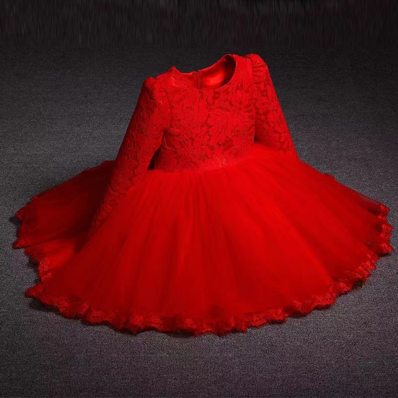 Children's big bow princess dress