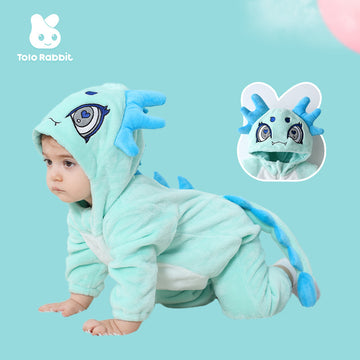 0-3 year old baby autumn new comfortable flannel single-layer styling Romper cute dinosaur styling onesie