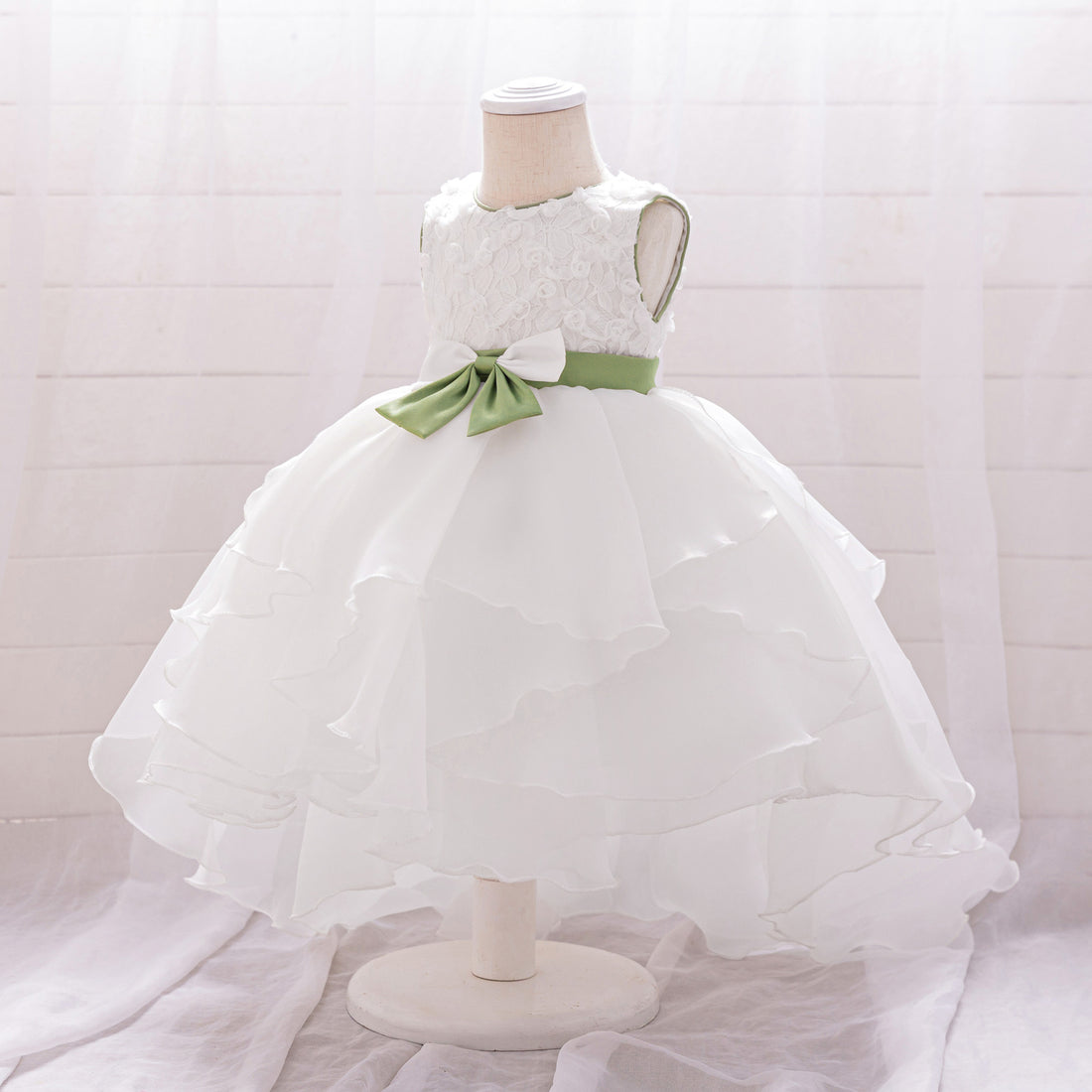 Shein cross-border baby organza princess dress baby full moon wash dress year-old fluffy wedding dress children's dress