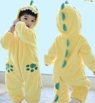 Qile Rabbit Spring and Autumn New Infant and Toddler Cute Styling Clothing 0-5 Year Old Baby Multi-colored Dinosaur Single Layer Romper