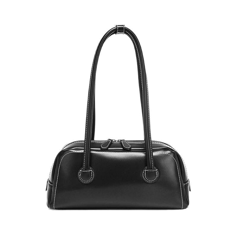 2025 new niche design French bowling tote bag versatile simple large capacity portable shoulder armpit bag