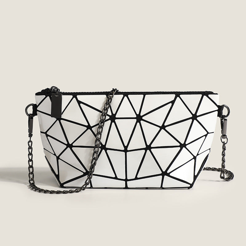 Women's Trendy Geometric Rhombus Laser Shoulder Bag