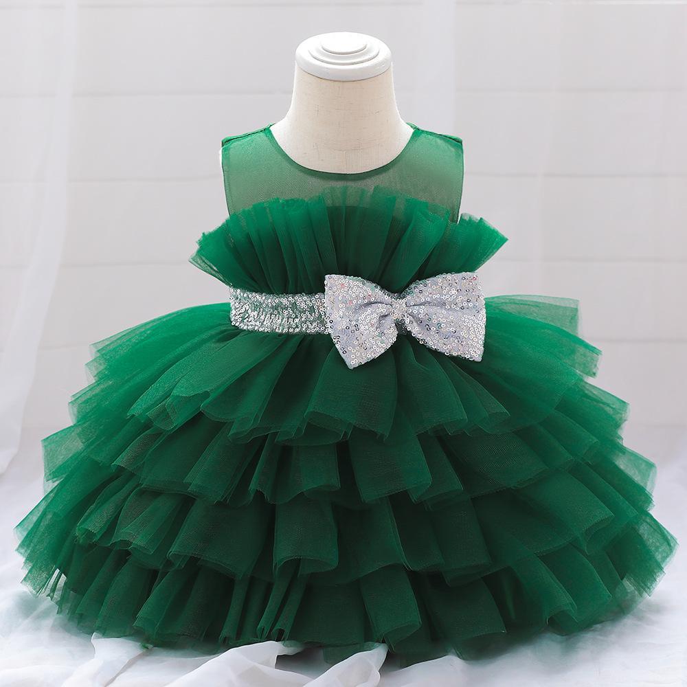2023 new girls dress skirt cute bow strap mesh tutu summer baby girl birthday dress