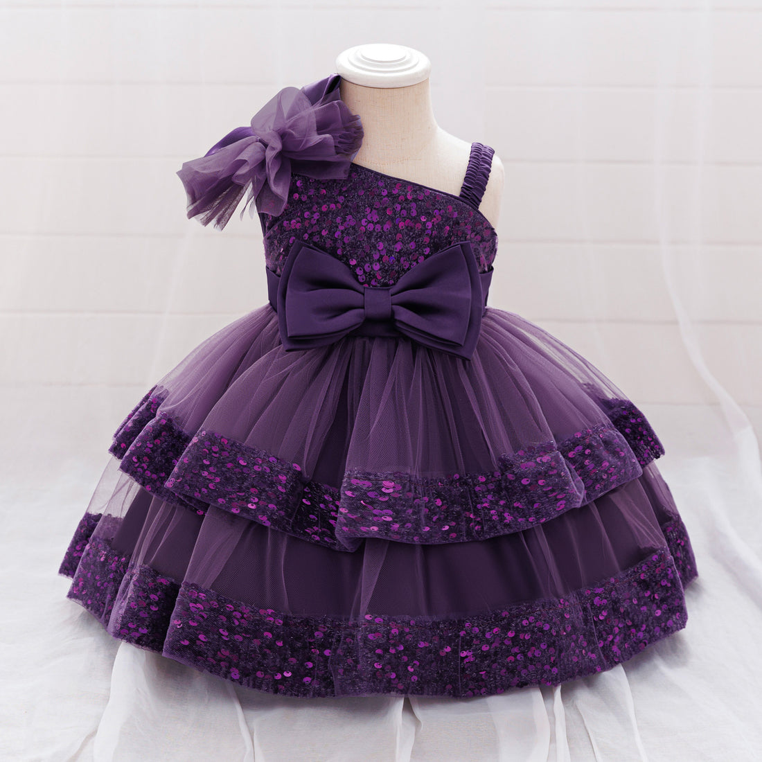 European and American children's princess dress dress flower children's clothing mesh skirt birthday one-year-old clothing dress summer wholesale