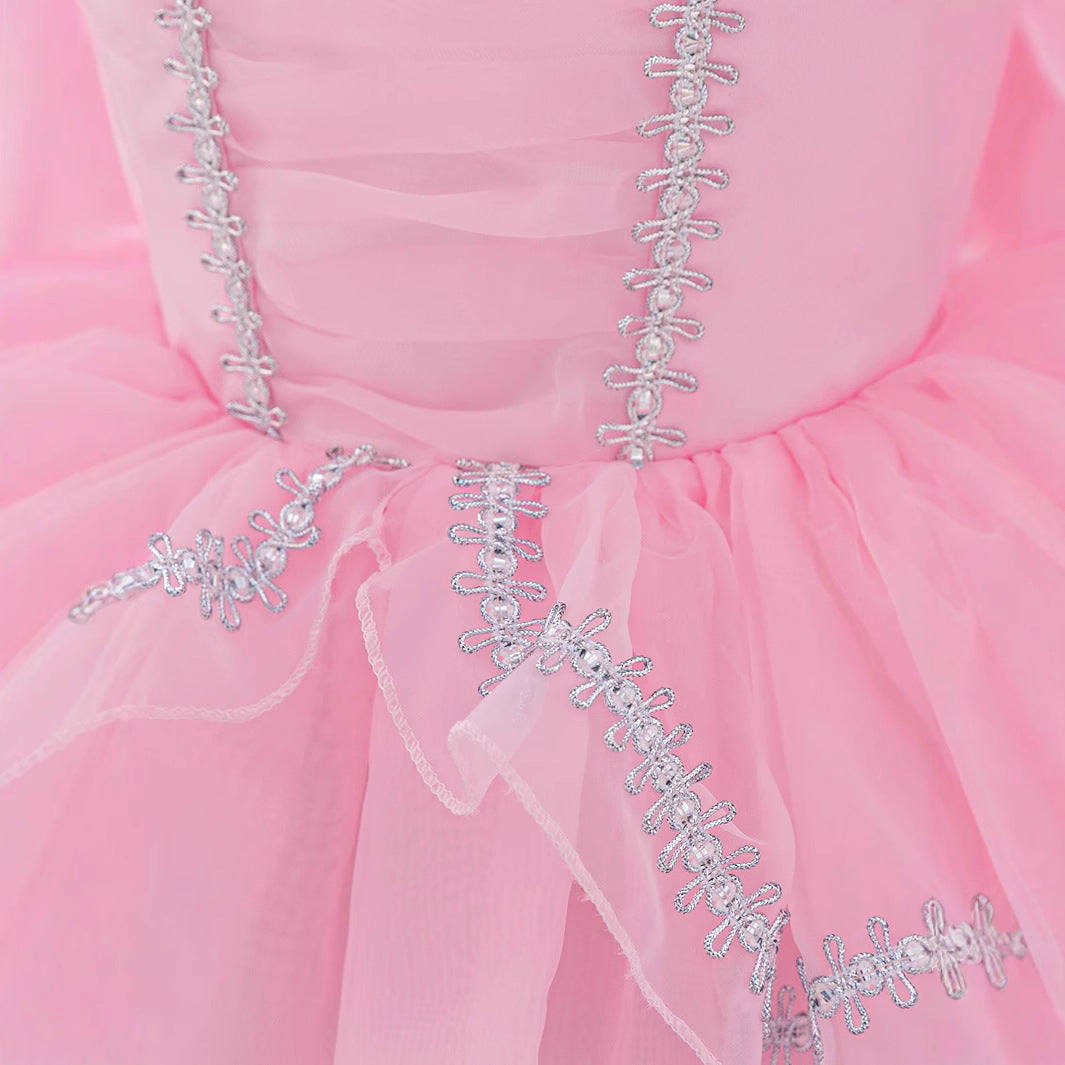 Amazon new Cinderella short-sleeved princess skirt foreign trade children's clothing girls dress girl dress dress dress