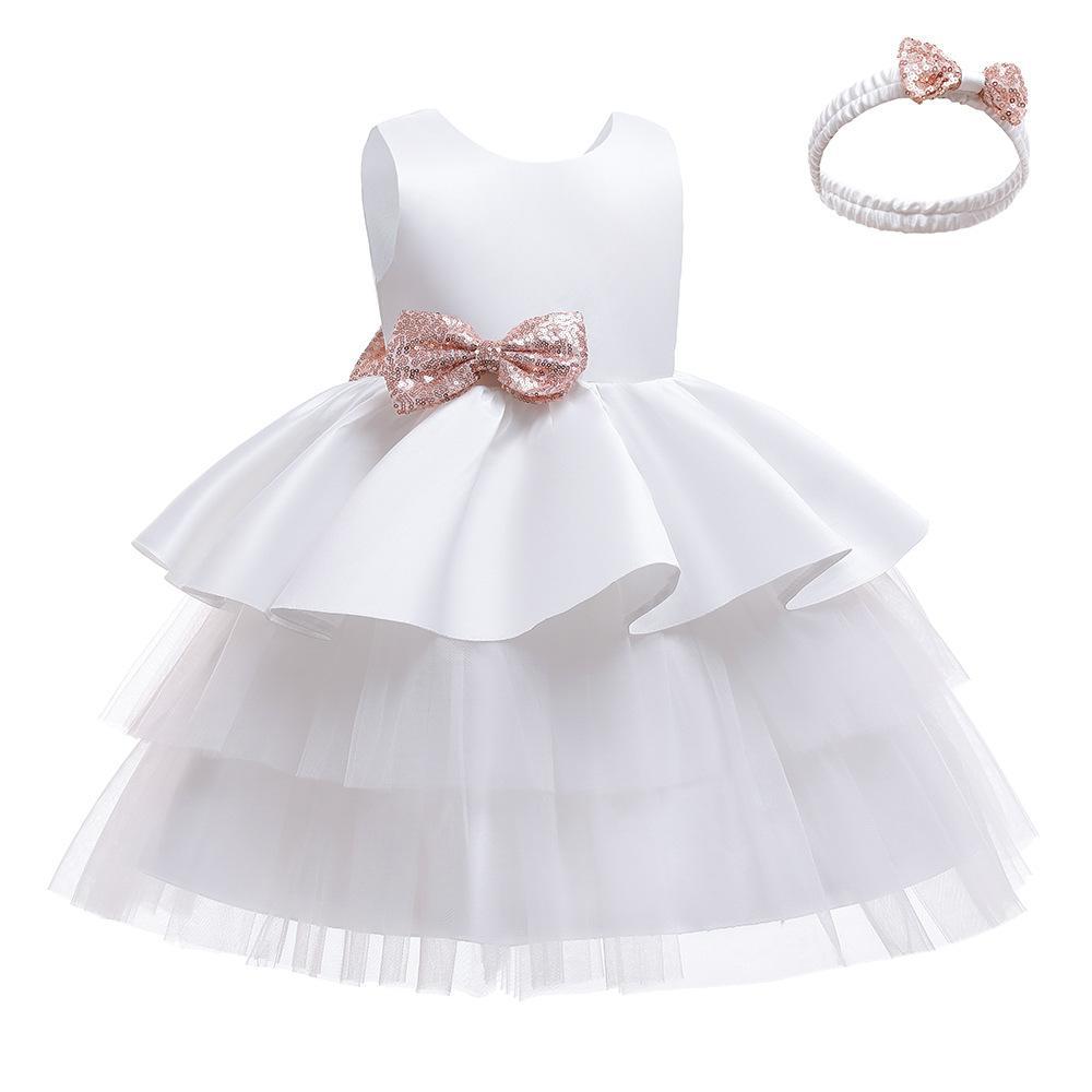 2023 Amazon Sources Children's Dress Princess Dress Girls Baby Fluffy Cake Dress Big Children's Birthday Dress