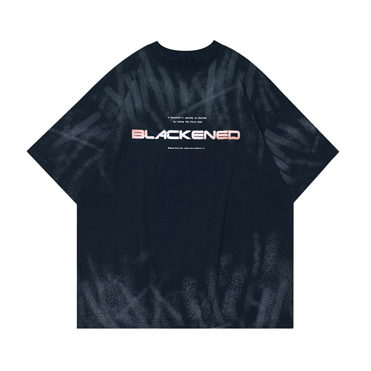 Blackened Graphic Tie-Dye T-Shirt
