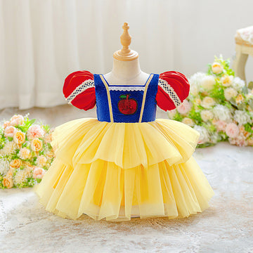 Summer new Snow White dress girls dress fairy fashion Internet celebrity foreign style mesh little girl children's dress