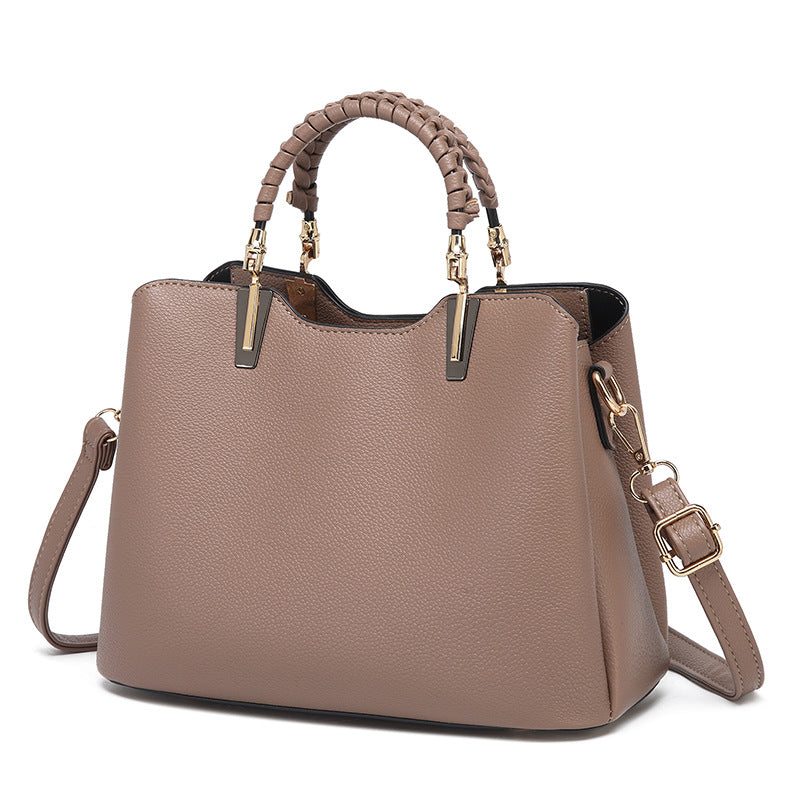 New cross-border autumn and winter foreign trade women's bags simple and fashionable women's shoulder bags crossbody portable versatile atmospheric soft leather bags