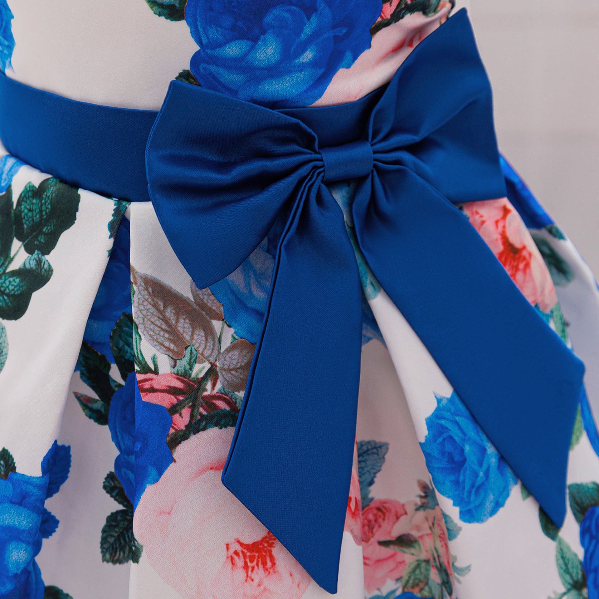 Children's Dress Princess Dress Printed Forged Cloth Bow Girl Baby's First Birthday Banquet Washing Dress Flower Girl Dress