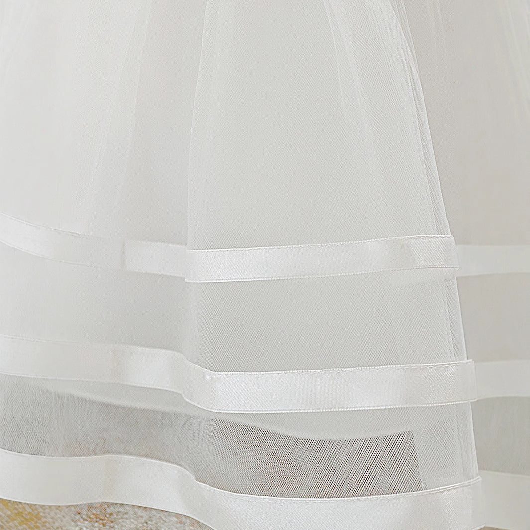 Amazon flower girl dress, children's handmade embroidered mesh tutu skirt, princess dress, children's washing dress, one piece is sent on behalf of others.