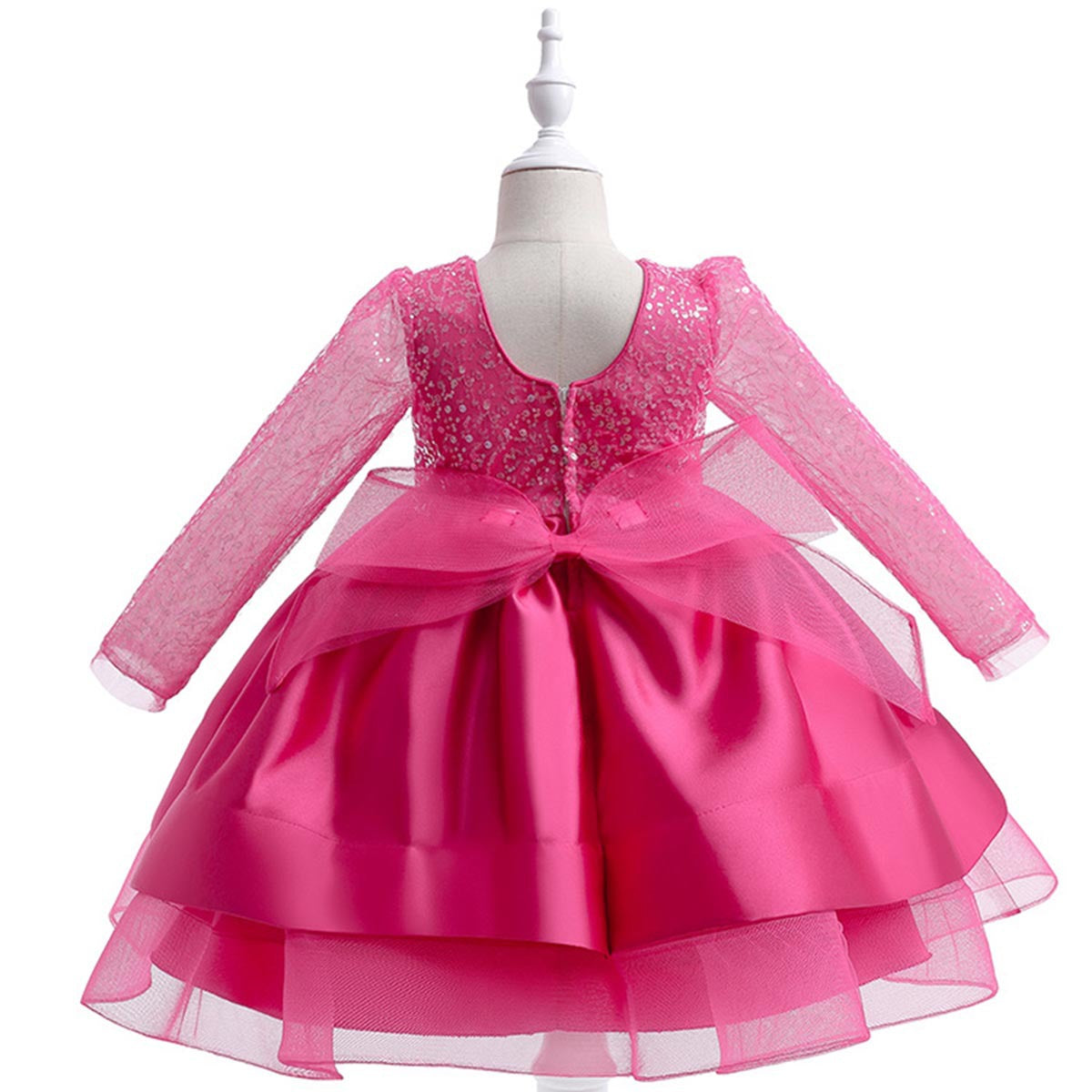 Sequin Long Sleeve Dinner Princess Dress