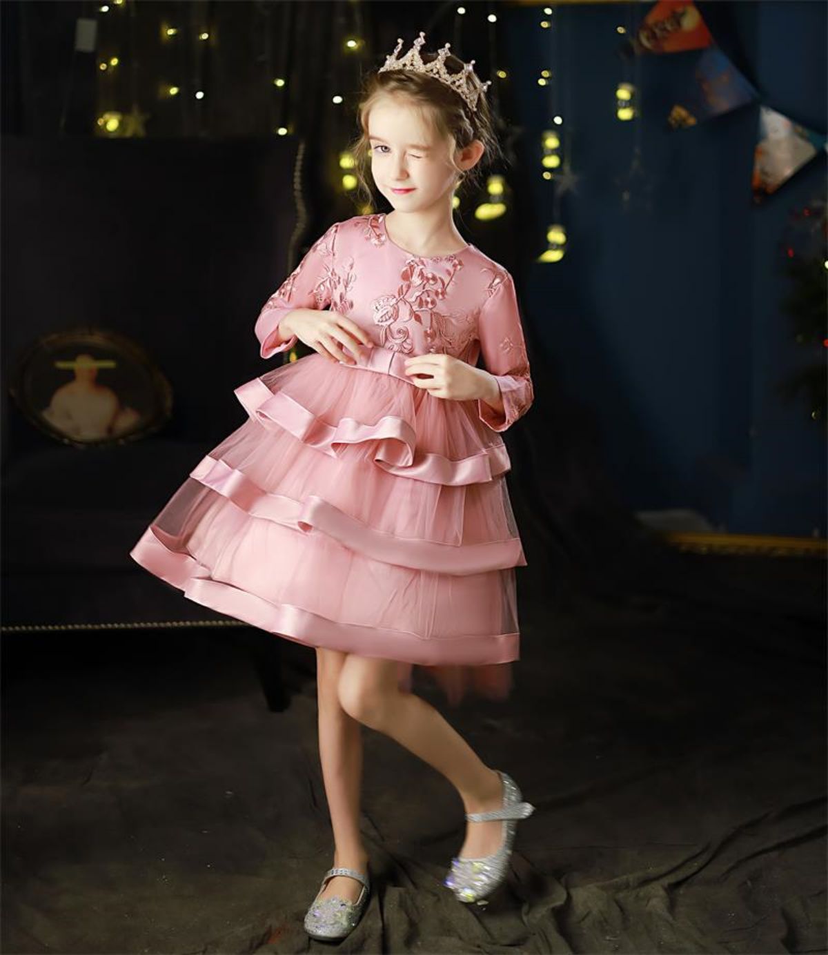 Long Sleeve Cake Wedding Dress