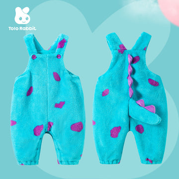 Qile Rabbit autumn new infant and toddler comfortable single-layer shape overalls, little monster shape overalls