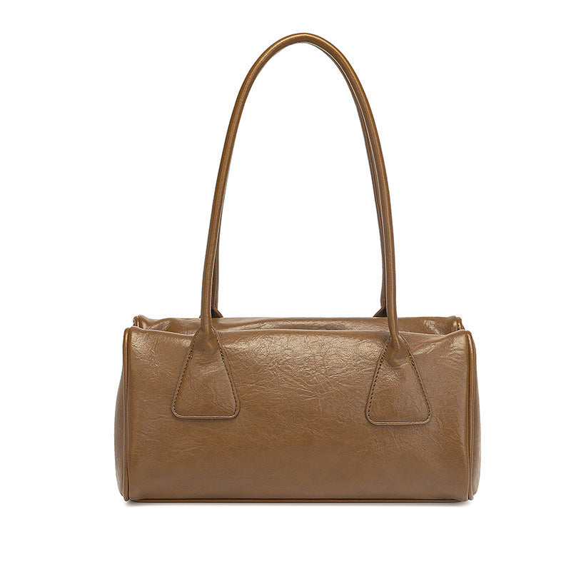 2025 new trendy Korean niche design retro foreign style baguette bag versatile large capacity portable shoulder armpit bag