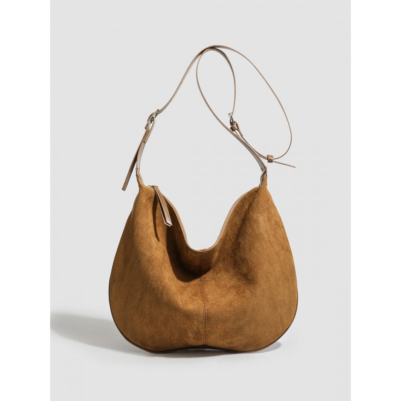 Autumn and winter with 2025 new femininity fashion matte leather women's portable underarm bag retro shoulder dumpling bag